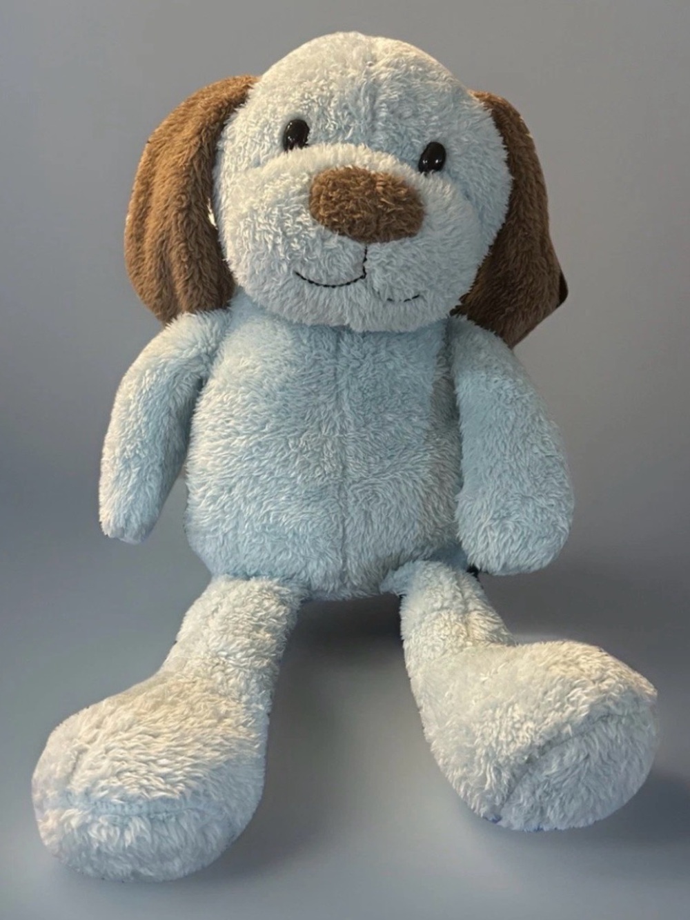 Animal Adventure Plush Blue & Brown Puppy Dog Toy - Soft Cuddly Pet Plush